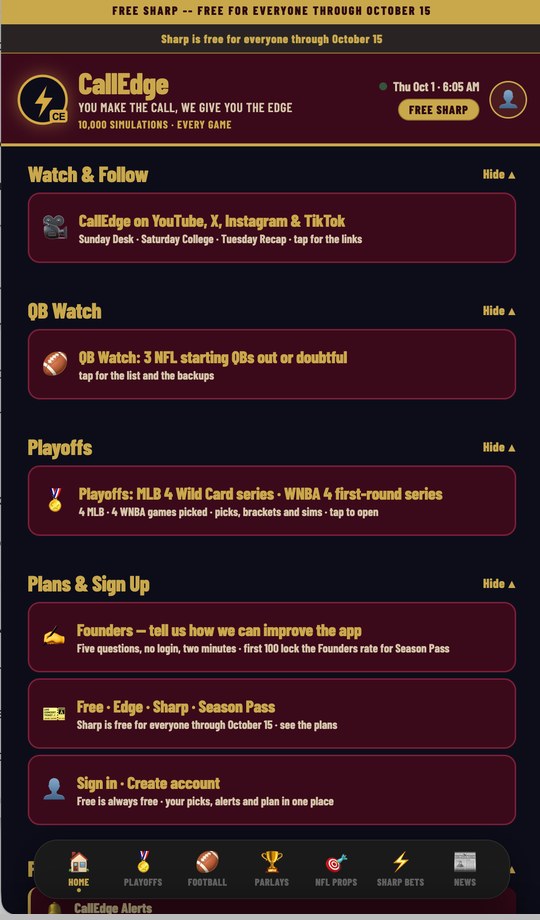 CallEdge home screen